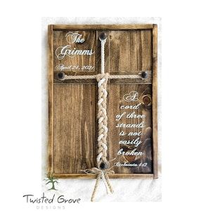 Unity Ceremony Braid, Wedding Drop Box Guest Book, Unity Ideas, Unity Cross, Wedding Braid, Unity Candle Ceremony, Cross Sign, Wedding Ceremony Unity, Cord Of Three Strands