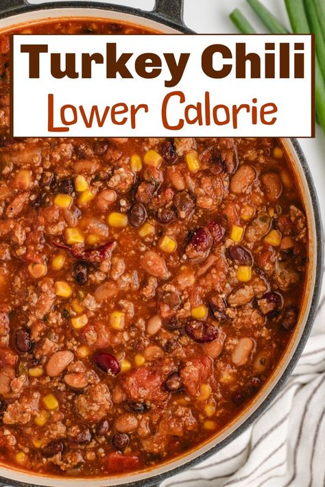 This low-calorie turkey chili is packed with so much flavor, you won't even think about it being healthy. It makes a big batch, and the leftovers get even tastier over the next couple of days. via @cmpollak1