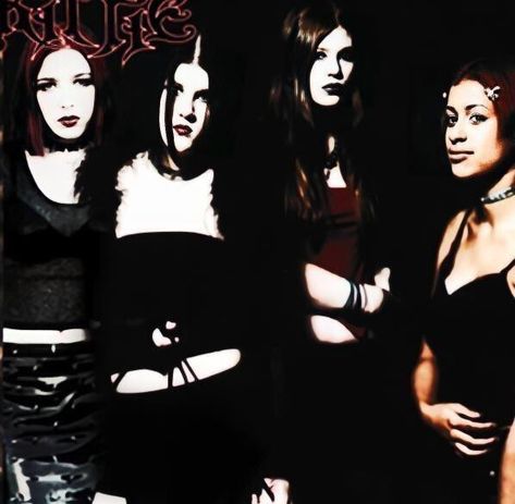 Kittie Band 90s, Kittie Spit, Mall Goth Wallpaper, Kittie Band, Emo Love, Goth Bands, Riot Grrrl, Punk Rock Bands, Emo Bands