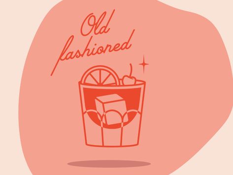 Old Fashioned Drink, New Year Illustration, Drinks Logo, Tile Inspiration, Old Fashioned Cocktail, Logo Illustration, Art Business, Illustration Character Design, Book Inspiration