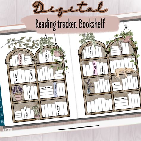 This Bookshelf Reading Tracker comes ready for you to use it in your digital journals ! Use it as a Reading Tracker Stickers, put in on your Digital Reading Journal as a Digital Reading Log, or simply use it on any Reading Planner. Comes ready and pre-cut with transparent background for your digital planner, any journal, art journal, memory keeping, and anything you want to stick this on!! Keep Track of all the Books you read, want to read, are on your TBR (To be Read), Wishlist, and more with t Reading Log Journal, Bullet Journal Bookshelf, Journal Book Tracker, Log Journal, Reading Planner, Book Reading Journal, Journal D'art, Bullet Journal Ideas Templates, Book Tracker