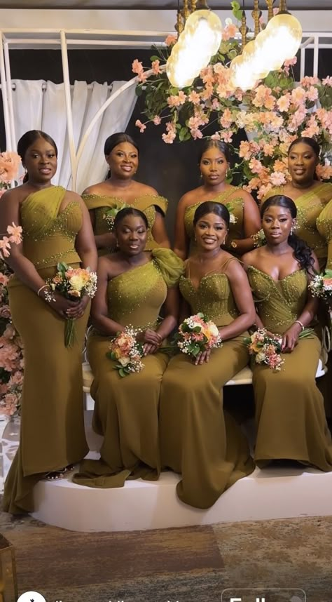 Wedding Frock Designs, Bridal Maid Dress, Latest Bridesmaid Dresses, Brown Bridesmaid Dresses, Mermaid Long Bridesmaid Dresses, African Bridal Dress, African Bridesmaid Dresses, Bridal Squad, Big Wedding Dresses