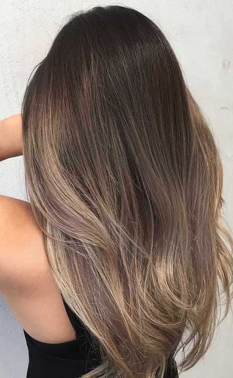 Ombre Ash Brown, Brown Hair Cuts, Brunette Hair Color With Highlights, Ash Brown Balayage, Ash Brown Hair, Balayage Blonde, Hair Ombre, Hair Color Light Brown, Brown Hair Balayage