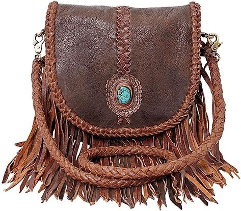 Cute Messenger Bag, Cute Messenger Bags, Fringe Crossbody Purse, Western Handbags, Purse Cute, Western Women, Western Look, Woman Bags Handbags, Leather Fringe