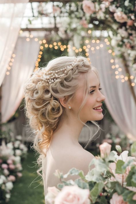 Elevate your bridal look with this ethereal wedding hairstyle, designed for the modern bride who wishes to exude grace and elegance on her special day. Flowing, soft waves softly cascade down your back, while a delicate floral crown adds a touch of whimsy, perfect for an enchanting ceremony. This stunning style beautifully complements any wedding gown, ensuring you feel like a fairy-tale bride. Explore more inspiring wedding hairstyles! #weddinghairstyles #bride #bridalhair #etherealbride Ethereal Bride Hair, Ethereal Wedding Hairstyles, Flowy Wedding Hair, Fairy Wedding Hair, Ethereal Wedding Hair, Fairy Hairstyles, Fairy Bride, Dreamy Bride, Ethereal Bride