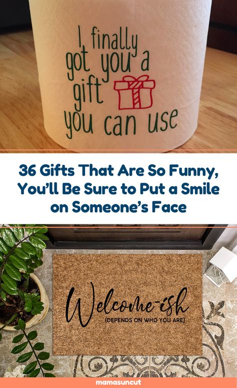 36 Gifts That Are So Funny, You'll Be Sure to Put a Smile on Someone's Face You never know when you'll be in the mood to gift something funny, so a list of really good gag gifts is always important to have in your arsenal. 2 Funny Gifts To Give, Funny Gift Wrapping Ideas Birthday, Best Birthday Gifts For Women Friends, Novelty Gifts Funny, Gag Gifts For 70th Birthday Funny, Funny Survival Kit Ideas Hilarious, Funny Gift Box Ideas, Joke Gifts For Friends, Funny Diy Gift Ideas