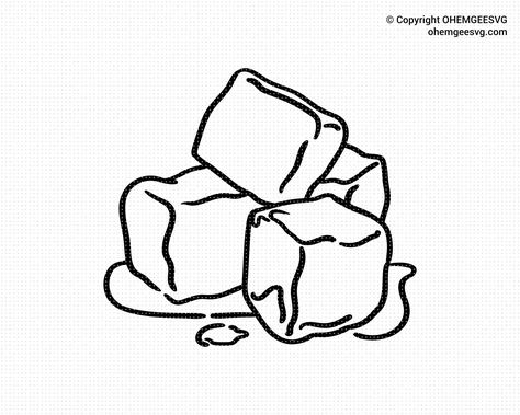 Ice Cube Clipart, Ice Cube Drawing, Ice Clipart, Ice Png, Ice Drawing, Ice Cube Melting, Element Symbols, Doodle Coloring, Ice Melting