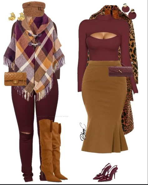 Stylish Outfits 40s, Burgandy Outfits Women, Gray And Maroon Outfit, Burgundy Brown Outfit, Red Bodysuit Outfit Winter, Maroon Outfits For Women, Game Night Outfit Ideas, Burgundy Winter Outfits, Color Combinations For Clothes Women