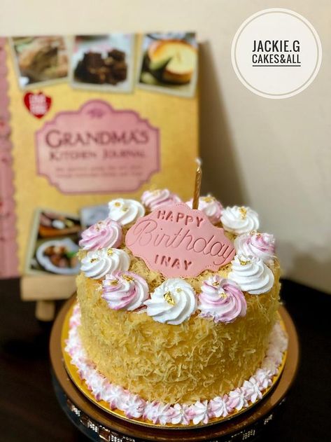 Whipped Cream Yema Cake by Cakes Boulevard Yema Cake, Flamingo Cake, Sculpted Cakes, Cake Decorating Frosting, Animal Cake, Cake Decorating Designs, Elegant Cakes, Bakery Recipes, How To Make Cake