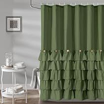 Farmhouse Shower Curtains, Ruffle Shower Curtain, Shabby Chic Shower, Shabby Chic Shower Curtain, Luxury Shower Curtain, Green Shower Curtain, Elegant Shower Curtains, Solid Color Shower Curtain, Green Bathroom Decor