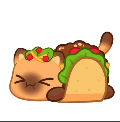 Introducing TACO CAT!  This new Meow~meow will be on my store STARTING TOMORROW! We only have a limited amount of them so get it while you can! 🎨Art by:Lily S. Aphmau Plushies, Aphmau Drawings, Aphmau Merch, Aphmau Meemeows, Aphmau Wallpaper, Aphmau Pictures, Kawaii Cat Drawing, Aphmau Fanart, Chibi Food