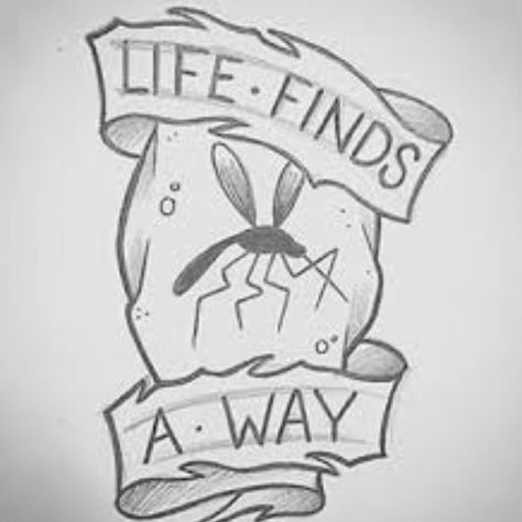 Life finds a way Jurassic World Sketches, Jurrasic Park Stickers, Jurassic Park Tattoo Women, Jurrasic World Tattoo, Life Finds A Way Tattoo Jurassic Park, Life Finds A Way Jurassic Park, Life Finds A Way Tattoo, Jurassic Park Tattoo Ideas, Jurassic World Drawing