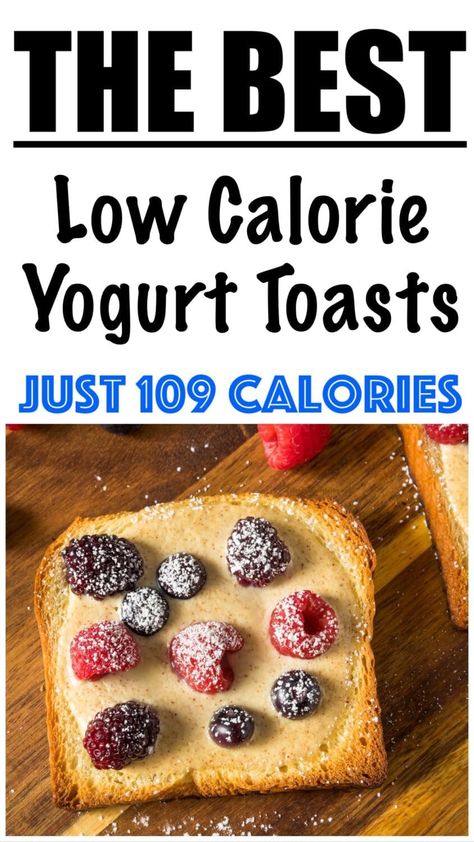 Low Calorie Custard Toasts! Low Calorie Breakfast Toast, Low Calorie Yogurt, Healthy Custard, Yogurt Toast, Low Calorie Bread, 500 Calories Recipes, Calorie Breakfast, Low Calorie Breakfast, Low Calorie Cooking