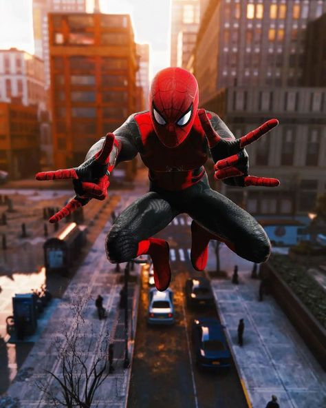 @vpvideogamez on Instagram: “Cowabunga 🕷🕸🤟🏼 #spiderman #spidermanps4  #spidermanremastered #marvelspidermanps4 #marvelsspiderman #spideysquad #virtualphotography…” Spiderman Poses, All Spiderman, Spiderman Venom, Iconic Celebrities, Spiderman Theme, Marvel Superhero Posters, Spiderman Artwork, Spiderman Pictures, Tom Holland Spiderman