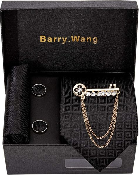 Amazon.com: Barry.Wang Designer Classic Ties for Men Set Formal Pocket Square Cufflink Check Plaid Technicolor Dreamcoat, Jewellery Diamond, Ties For Men, Men Formal, Man Set, Business Formal, Formal Business, Cufflinks Men, Ties Mens