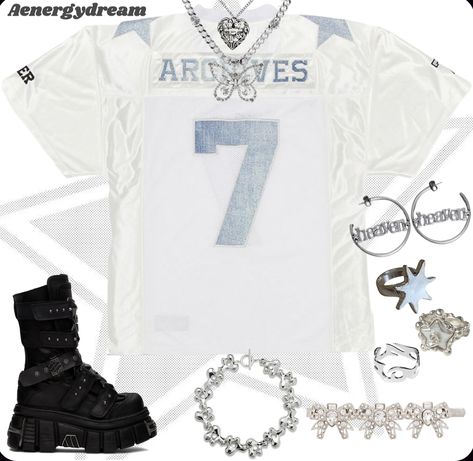 Kpop Jersey Outfit, Y2k White T-shirt For Concert, Stage Outfit Y2k, Acubi Tops Png, Kpop Stage Outfits Polyvore, Acubi Stage Outfits, Dance Outfits Practice, Preformance Outfits, Lace Dress Vintage