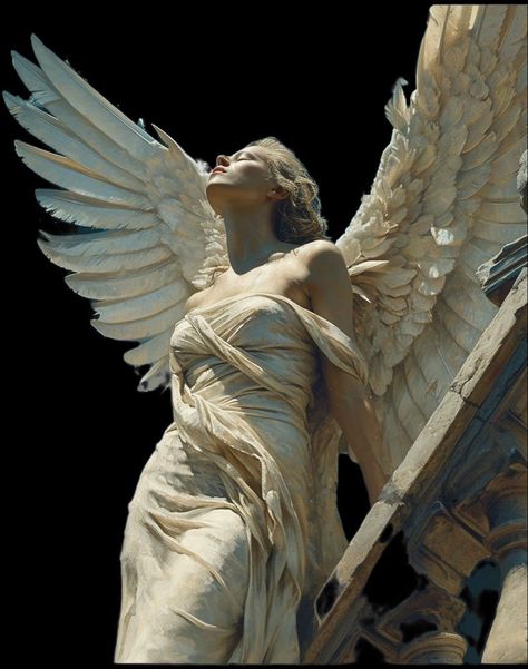 Icarus Pose Reference, Angel Statue Reference, Angel Wings Sculpture, Angel Reaching Down, Angel Wings Statue, Angle Aethstetic, Angel Poses Reference, Angel From Behind, Angel Art Reference