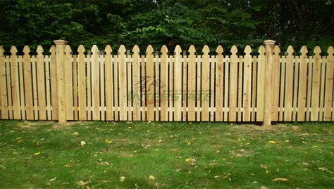 Gothic Picket Fence Ideas, Picket Fence Ideas, Wood Picket Fence, Garden Gates And Fencing, Wood Fence Design, Fence Installation, Fence Pickets, House Fence Design, Fence Designs