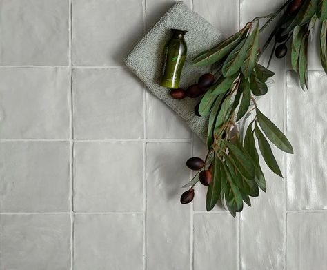 Mallorca Green Ceramic Tiles have an Organic, Hand Crafted Appearance Green Ceramic Tile, Zellige Tiles, Glazed Ceramic Tile, Ceramic Subway Tile, Ceramic Mosaic Tile, Interior Decorating Styles, Stunning Bathrooms, Zellige Tile, Organic Decor