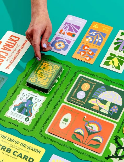 Vicious Gardens - A Brutally Fun Gardening Game by Ross Bruggink — Kickstarter Game Packaging, Board Game Design, Watering Cans, Publication Design, Design Jobs, Seed Packets, Passion Project, Riyadh, Tabletop Games