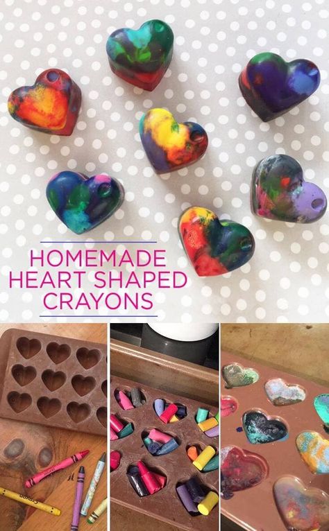 Candy Outfits, Homemade Crayons, Heart Shaped Crayons, Candy Homemade, Crayon Valentines, Market Day Ideas, Candy Valentines, Diy Crayons, Craft To Make