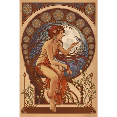 Press Wall, Bird Clock, Arte Art Deco, Art Nouveau Mucha, Butterfly Man, Art Nouveau Tattoo, Nouveau Tattoo, Illustration Art Nouveau, Alphonse Mucha Art