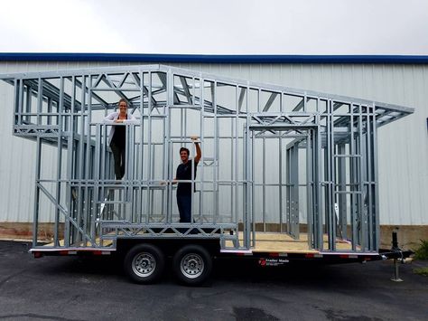 Tiny House Kits, Teardrop Campers, Tiny House Camper, House Kits, Steel Framing, Tiny House Trailer, Steel Frame Construction, Casa Container, Tiny House Movement