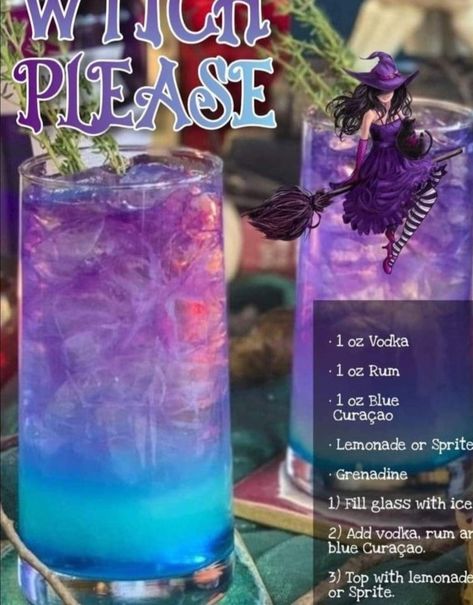 Fruity Mixed Drinks, Stem Elementary, October Activities, Witch Please, Themed Drinks, Blue Curacao, Birthday Party 21, Halloween Food For Party, Looks Yummy