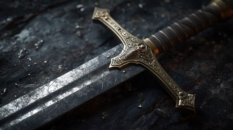 Old Medieval Sword Magical Items, Swords Medieval, Powerful Images, Paint Splash, Main Character, Dragon Art, Image Generator, Fantasy Landscape, Blacksmithing