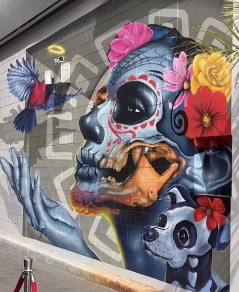 Cool Street Art, Music Animation, Park Cafe, Mexican Bar, Ephemeral Art, Bull Art, Christchurch New Zealand, Graffiti Murals, Aztec Art