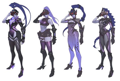 Fatale Overwatch, Overwatch Hero Concepts, Overwatch Skin Concepts, Overwatch Widowmaker, Overwatch Fan Art, Overwatch 2, Concept Art Character, Game Character Design, Wallpaper Designs