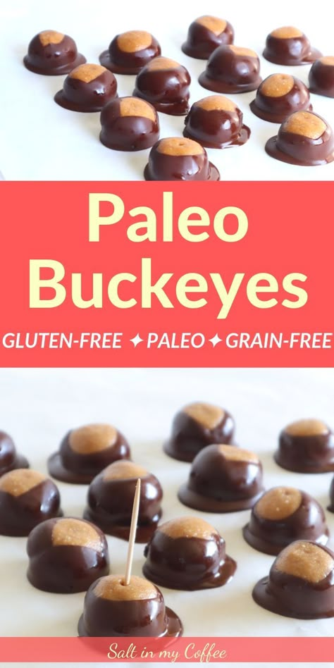 Whole 30 Christmas Cookies, Paleo Candy Recipes, Paleo Holiday Desserts, Whole 30 Christmas Recipes, Paleo Christmas Dinner, Paleo Cookie Recipes, Paleo Party Snacks, Paleo Buckeyes, Paleo Christmas Treats