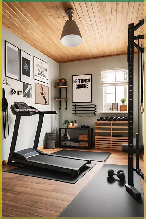 Peloton Room, Mini Gym At Home, Gym Basement, Home Gym Basement, Compact Treadmill, Gym Space, Dream Home Gym, Small Home Gym, Wellness Room