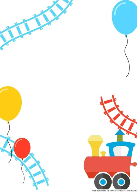 Choo-tastic Train Express Birthday Invitations Inside! Check more at https://www.fridf.com/free-editable-train-express-birthday-invitations/ Train Birthday Party Invitations, Train Invitation, Train Party, Frame Template, 3rd Birthday, Ideas De Fondos De Pantalla, Birthday Invitations, Party Invitations, Invitation Template