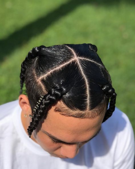 Jen!👸🏾 on Instagram: “Men Jumbo Braids🤩✨ . . . @j_.styless @j_.styless @j_.styless . . . . . . #menbraids #menstyle #menbraidstyles #mensfashion #jumbobraids…” Black French Braids, Box Braids In A Ponytail, Braids In A Ponytail, French Braids Men, Mens Twists Hairstyles, Braids For Men, Short Hair Braids, Boy Braids Hairstyles, Braids Men