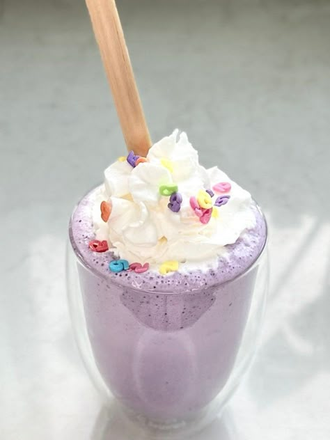 Grimace Shake Copycat, Grimace Milkshake Recipe, Copycat Grimace Shake Recipe, How To Make The Grimace Milkshake, Homemade Grimace Milkshake, Grimace Birthday Shake Recipe, Grimace Shake Recipe, Grimace Milkshake, Grimace Shake