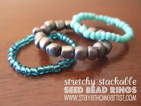 stretchy stackable seed bead rings Seed Bead Rings, Seed Bead Bracelets Diy, Earth Bracelet, Bracelets Making, Stretchy Rings, Elastic Rings, Bead Rings, Diy Beaded Rings, Diy Jewelry Rings