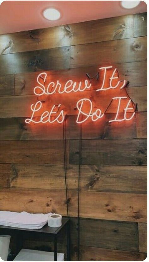 @rosexoxii || 🎀 Neon Quotes, Lets Do It, Happy Words, Screw It, Instagram Captions, Quote Aesthetic, Neon Lighting, Neon Sign, Words Quotes