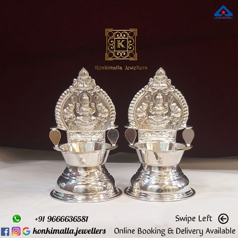 #KJ_S104 Net Weight: 90 grams Item: Kamakshi Kundulu Fb, Insta, Pinterest: @konkimalla.jewellers Goddess Tripurasundari, Kamakshi Deepam, Silver Things, Devotional Topics, Pooja Items, Silver Lamp, Silver Pooja Items, Silver Items, Silver Ornaments