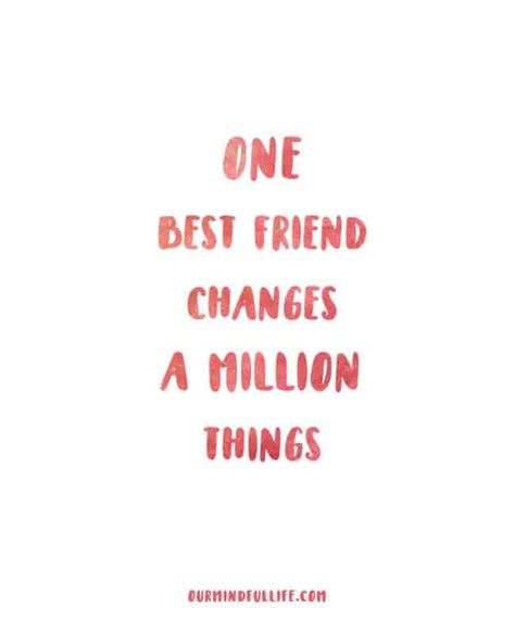 One best friend changes a million things  - Quotes on true friendship and what are real friends - OurMindfulLife.com Short Best Friend Quotes, Friendship Quotes In Hindi, Our Mindful Life, Best Friend Quotes Meaningful, True Friends Quotes, Short Friendship Quotes, Angelina Ballerina, True Friendship Quotes, Best Friendship Quotes