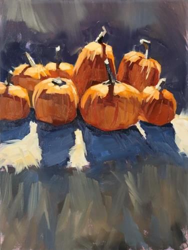 Daily Paintworks, Daily Painting, Painted Pumpkins, A Pumpkin, Fine Art Gallery, Painting Style, Still Life Painting, Original Fine Art, Art For Sale