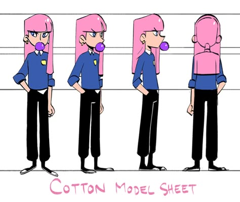 Portfolio Model, Anna Cattish, Character Turnaround, Character Model Sheet, Character Model, Model Sheet, Character Design Animation, Animation Design, Art Style Inspiration