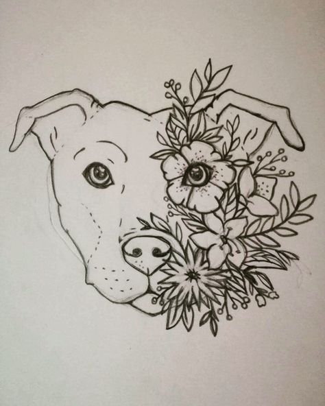 Turn this into a lotus tattoo!! Staffy tattoo Staffordshire bull terrier Floral Flower tattoo Tatoo Dog, Staffordshire Bull Terriers, Pitbull Tattoo, Kunst Tattoos, Lotus Tattoo, Desenho Tattoo, Tattoo Outline, Staffordshire Bull Terrier, Dog Tattoo