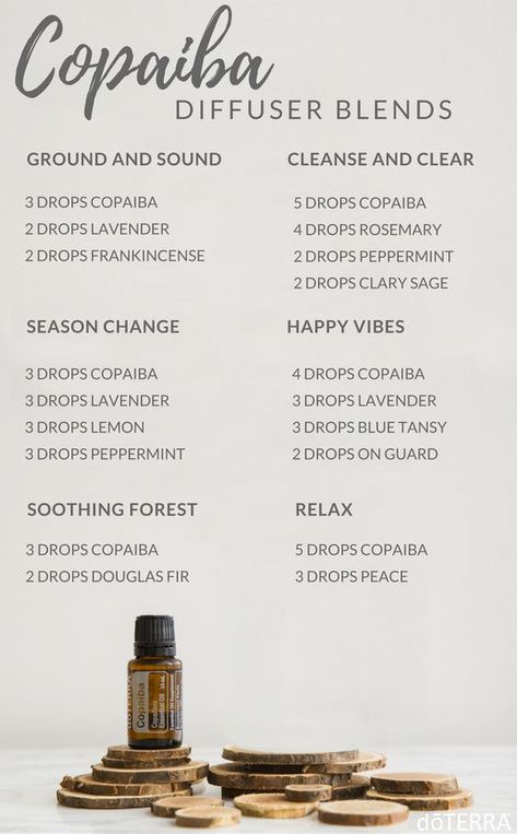 What's your favourite way to diffuse Copaiba? We love this Relax blend! Copaiba Oil, Copaiba Essential Oil, Essential Oils For Babies, Doterra Diffuser Blends, Doterra Essential Oils Recipes, Essential Oil Diffuser Blends Recipes, Young Living Essential Oils Recipes, Essential Oil Diffuser Recipes, Essential Oil Mixes