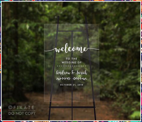 Wedding Welcome Sign - The Smartest and Fastest Method to Get What You Need is From Here - Click to visit IMMEDIATELY! Wedding Welcome Signs Zazzle, Laser Decor, Perspex Sign, Entrance Board, Sims Wedding, Acrylic Wedding Welcome Sign, Glass Signage, Mirror Vinyl, Sign Boards