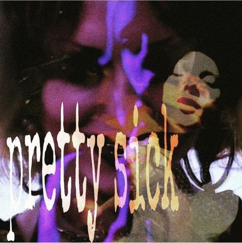 album cover, girl, band, music, songs, color, font Pretty Sick Band Poster, Pretty Sick Poster, Fleshwater Band, Pretty Sick Band, Sick Aesthetics, Pretty Sick, Mazzy Star, Purple Band, Band Posters