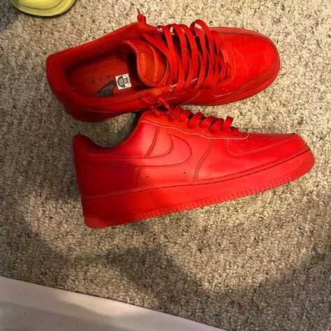 air force 1 low triple red Nike Air Force 1 Rojos, Red Air Force 1, Nike Air Force 1 Red, Pink Gel Nails, Pink Gel, Air Forces, Cute Sneakers, Red Nike, Air Force Ones