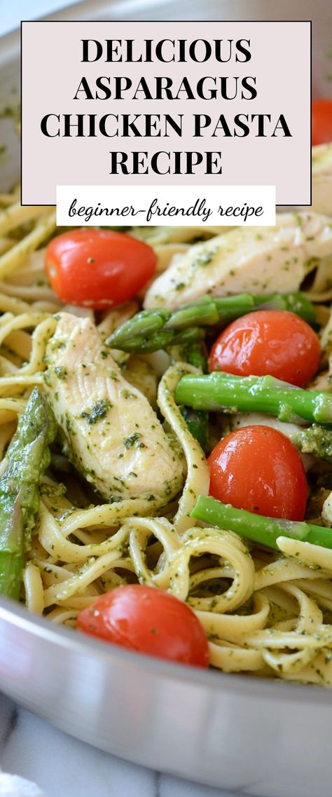 Image for Delicious Asparagus Chicken Pasta Recipe Chicken Angel Hair Pasta, Chicken Asparagus Pasta, Healthy Asparagus, Pasta With Asparagus, Asparagus Chicken, Creamy Asparagus, Dairy Free Pasta, Chicken Fettuccine, Asparagus Recipes