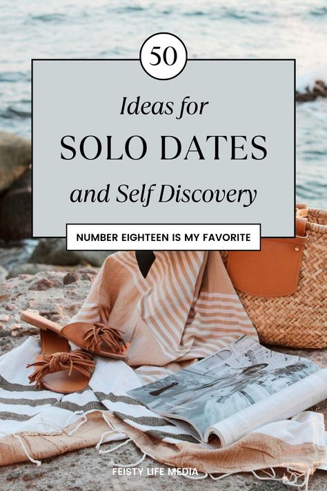 In this post, we explore the importance of dedicating time to yourself, offer practical tips on planning the perfect solo date, and provide a curated list of 50+ unique solo date ideas to inspire your next adventure. Whether you're looking to unwind, learn something new, or simply enjoy your own company, we've got you covered. Self Date Night Ideas, Ideas For Self Dates, Solo Adventure Ideas, Dates To Take Yourself On, Self Care Date Ideas, Date Yourself Ideas, Self Date Ideas, Enjoy Your Own Company, Solo Date Ideas