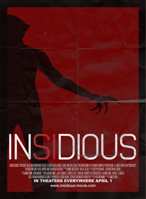 Insidious Poster, Insidious Movie, Haunted Movie, Cruise Ship Pictures, Minimalistic Posters, Barbara Hershey, Old Movie Poster, Horror Stuff, Minimalist Posters